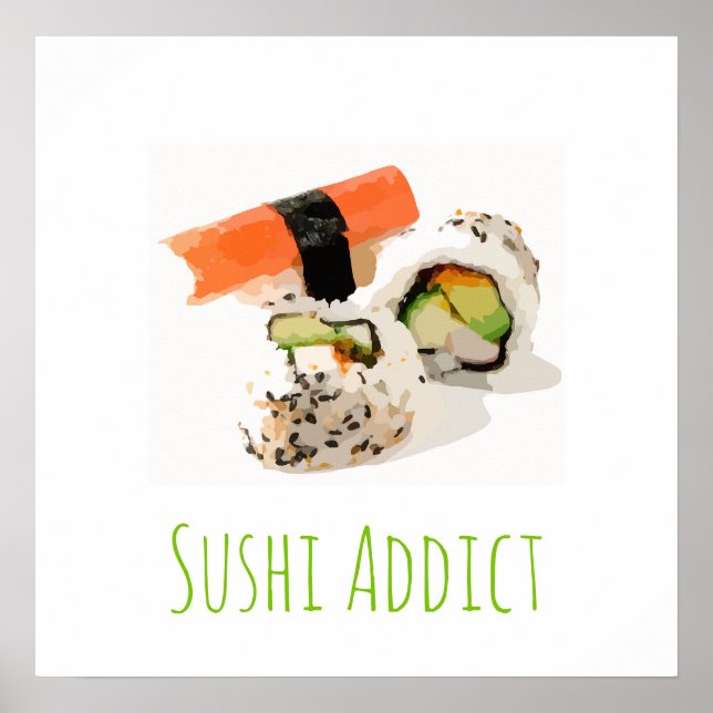 Poster Cuisine japonaise sushi (Devant)