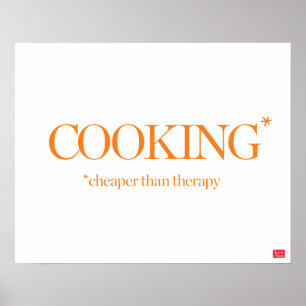 Poster Cuisine moins chère que la thérapie