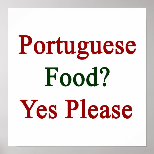 Poster Cuisine portugaise Oui S'il vous plaît (Devant)