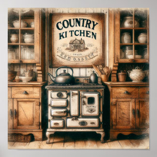 Poster Cuisine rustique de campagne 2