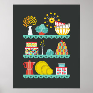 Poster Cuisine vintage de mod