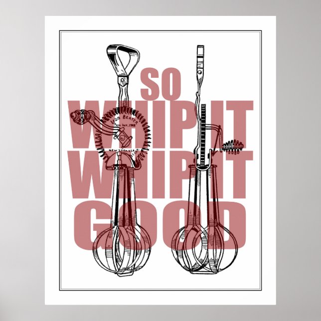 Poster Cuisine Whisk Art | Whip It Good Funny (Devant)