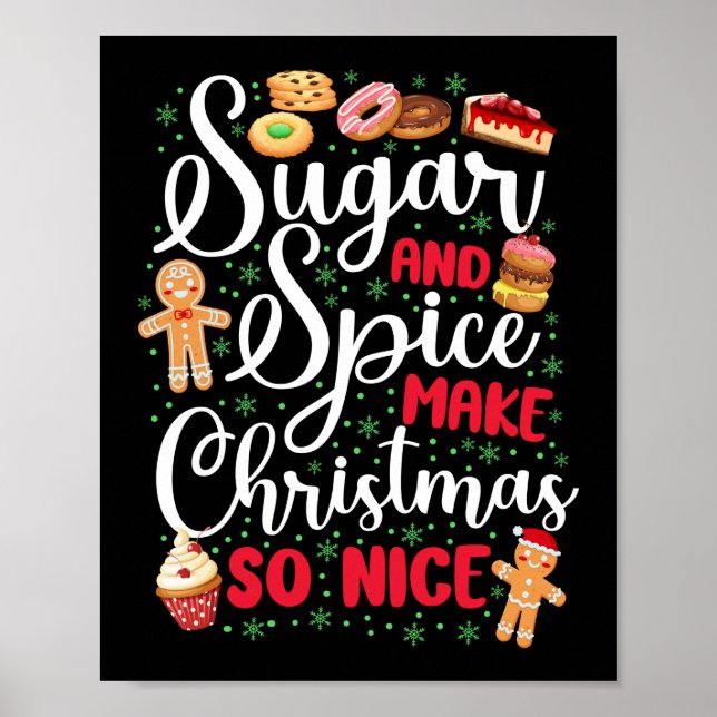 Poster Cuisson Sucre & Épices Faire Noël Si Nice (Devant)