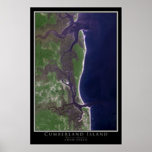 Poster Cumberland Island National Seashore Satellite Map