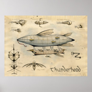 Poster Cumulo-nimbus de dirigeable