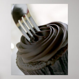 Poster cupcake au chocolat