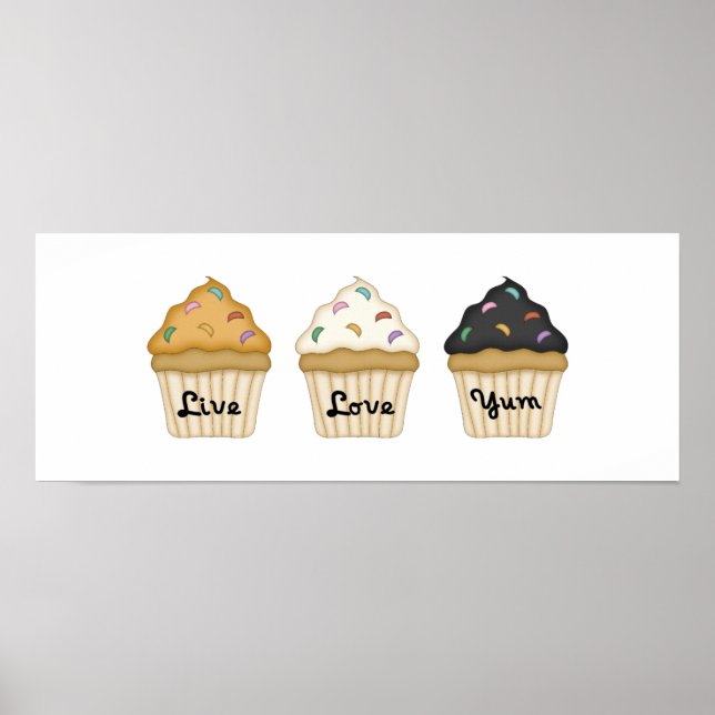 Poster Cupcake Yum (Devant)