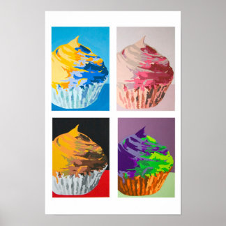 Poster Cupcakes colorés