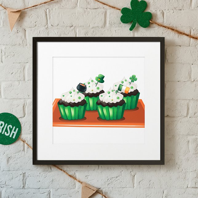Poster Cupcakes de la Saint-Patrick (Créateur téléchargé)