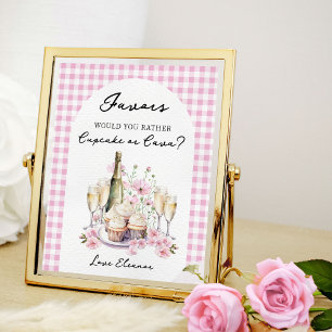 Poster Cupcakes et Fête des mariées Champagne Favoriser l