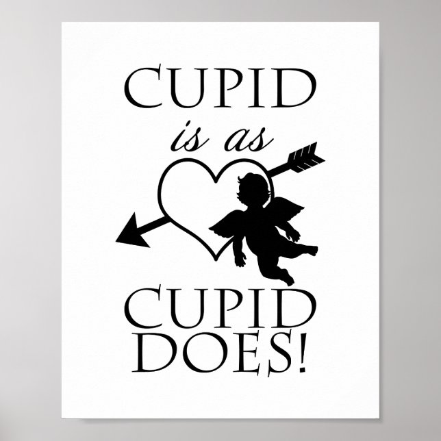 Poster Cupid Est Comme Cupid | Valentine (Devant)