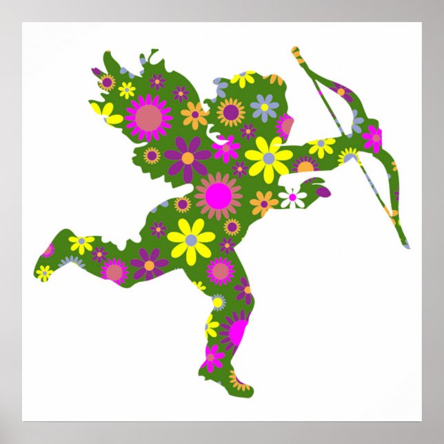 POSTER CUPIDE FLORAL (Devant)