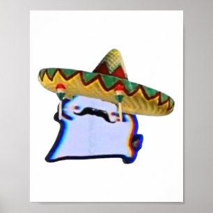 Poster Cuptoast de chats de crumb mexicain drôle Mème de 