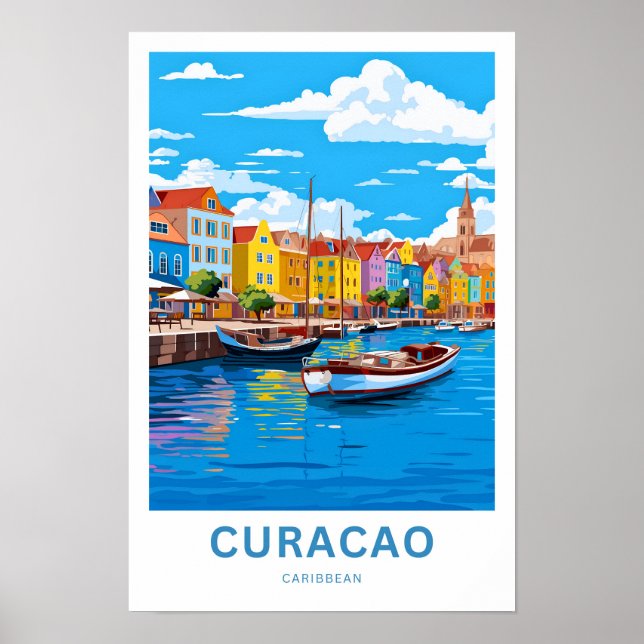 Poster Curaçao Caribbean Travel Print (Devant)