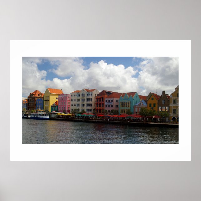 Poster Curaçao coloré (Devant)