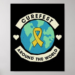 Poster Curefest autour du monde Sensibilisation au cancer