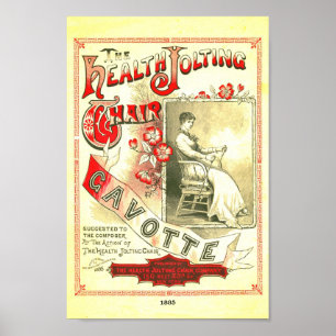 Poster Cures Vintages, chaire de séchage de la santé 1885