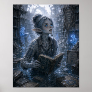Poster Curiosité / Archiviste / Archives inondées