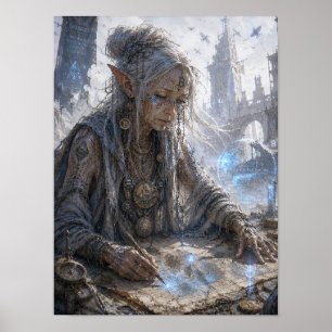Poster Curiosité / Cartographe / Monde Perdu