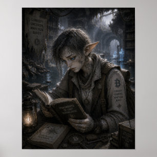 Poster Curiosité / Explorateur / Bibliothèque souterraine