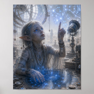 Poster Curiosité / Lecteur d'étoiles / Observatoire du dé