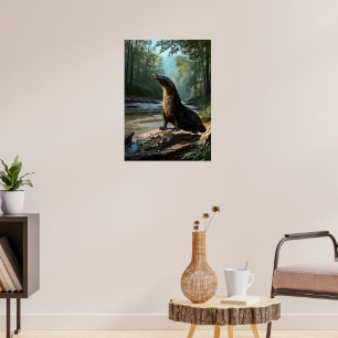 Poster Curious Platypus par la Riverbank