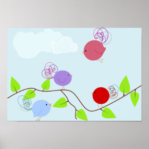 Poster Curly Birdies 1