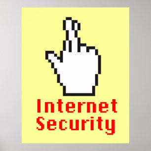 Poster Curseur de doigts croisés