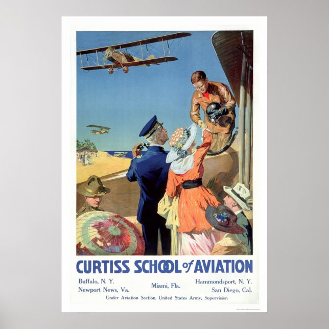 Poster Curtiss School of Aviation (US02053) (Devant)