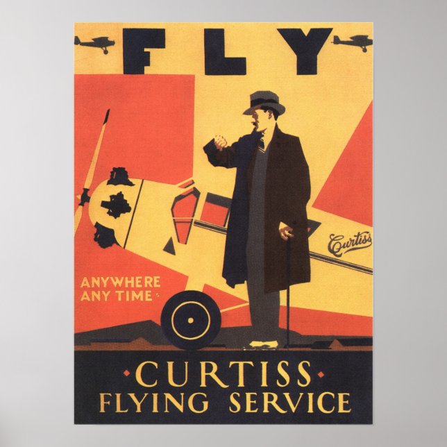 POSTER CURTISS VOLER N'IMPORTE OÙ N'IMPORTE QUELLE FOIS A (Devant)
