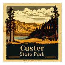 Custer State Park Carré Vintage