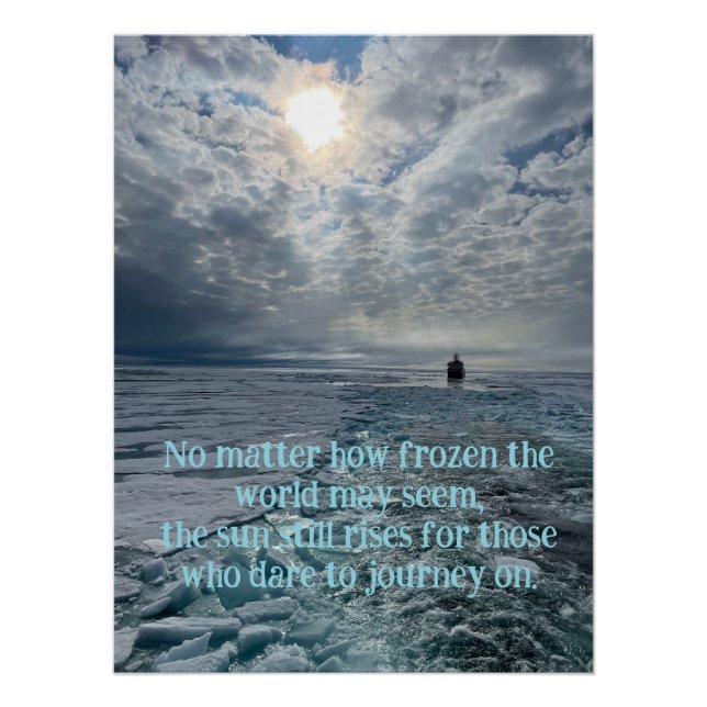 Poster Custom Arctic Landscape, Photography, Motivational (Devant)