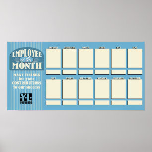 Poster Custom color employee of the month photo display