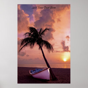 Poster Custom Dark Beach Sunset