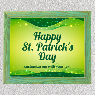 Poster Custom Happy St. Patrick's Day mignonne Green Spar