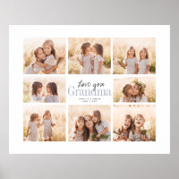 Custom Love You Grand-mère Petits-enfants Collage