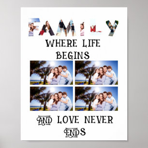 Poster Custom Modern Family Love 10 Photo Collage