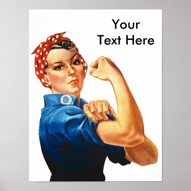Poster Custom Modern Rosie le Riveter (Devant)