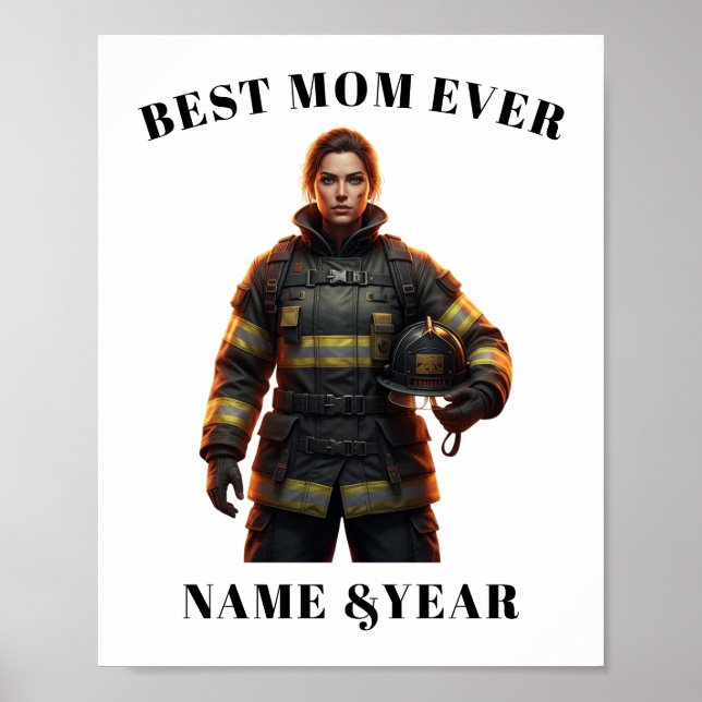 Poster Custom Photo Firefighting Gear Art (Devant)