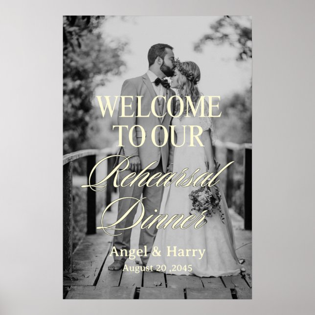 Poster Custom Photo Rehearsal Dinner Welcome (Devant)