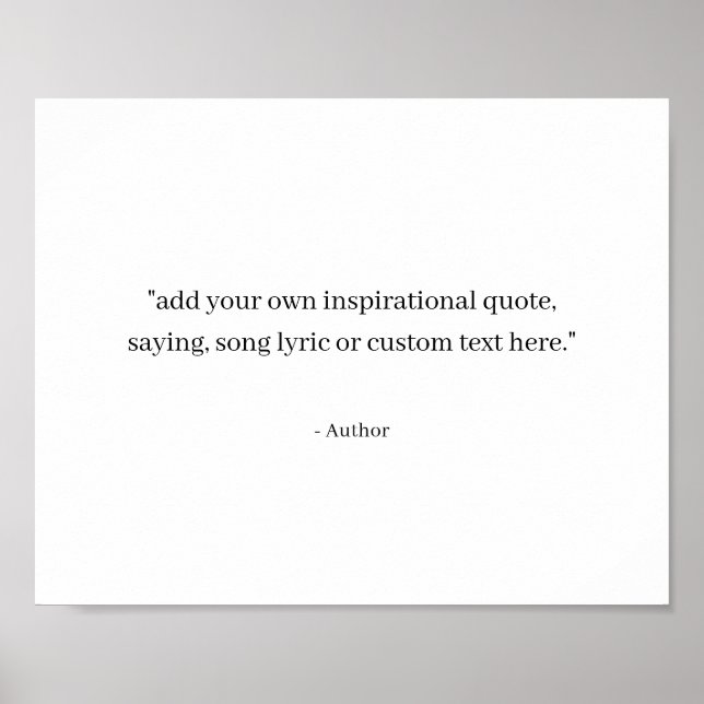 Poster Custom Quote (Devant)