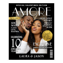 Custom Valentine Magazine Cover, Modern Couple