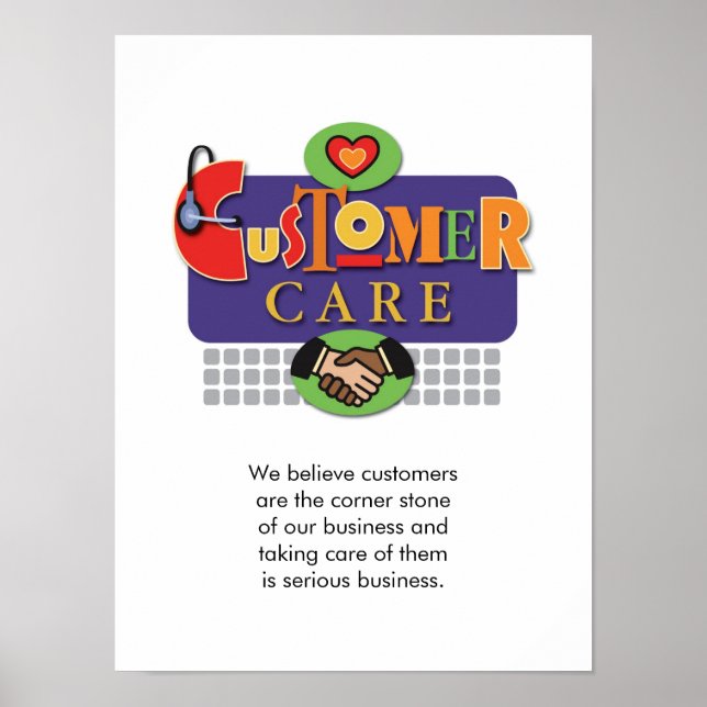 Poster "Customer Care" (Devant)