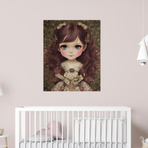 Poster Cute Adorable Style Vintage Chibi Kawaii Girl Art