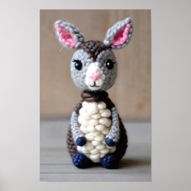 Poster Cute Amigurumi artisanal (Devant)