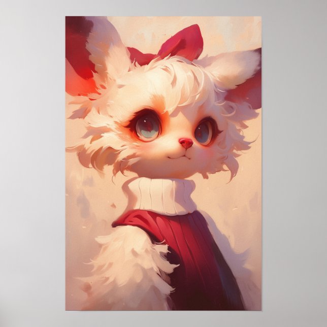 Poster Cute Anthro Chat (Devant)