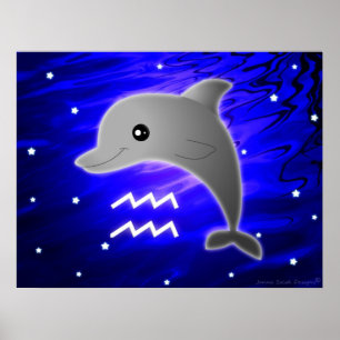Poster Cute Aquarius Zodiac
