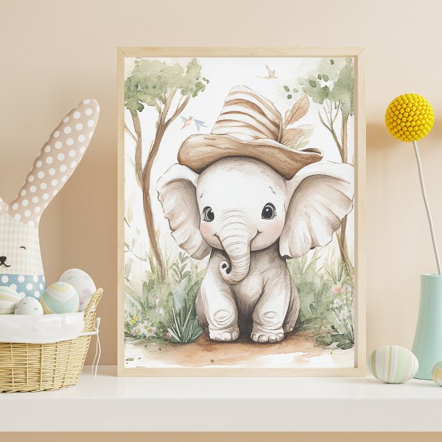 Poster Cute Baby Elephant (Créateur téléchargé)