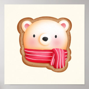 Poster Cute Bear Face