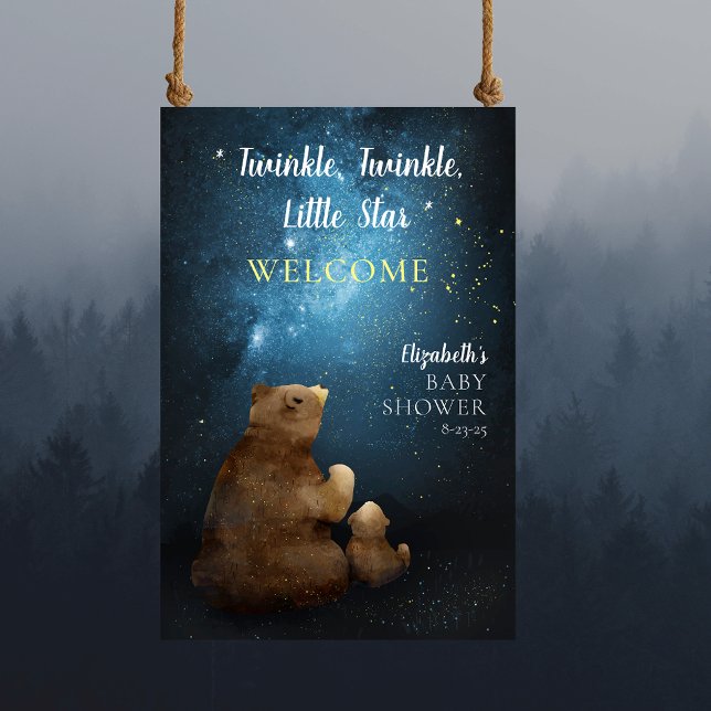 Poster Cute Bear Twinké Little Star Bienvenue (Créateur téléchargé)